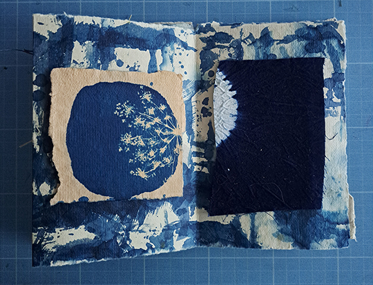 nagajna - artist's book - indigo