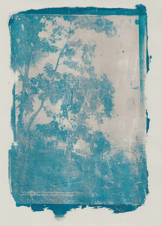 nagajna - mixed media - blue forest