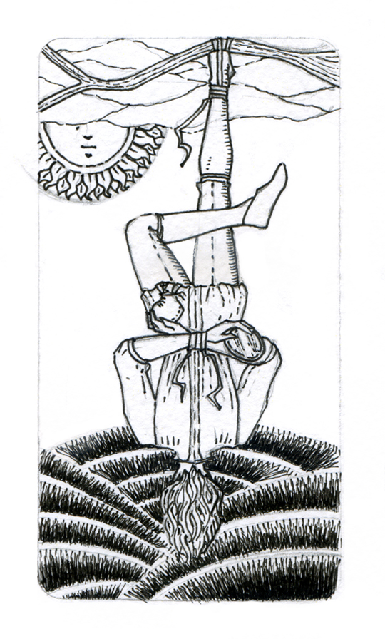 nagajna - illustration - the hanged man